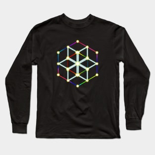 Spiritual Geometry /Star and Hexágono Long Sleeve T-Shirt